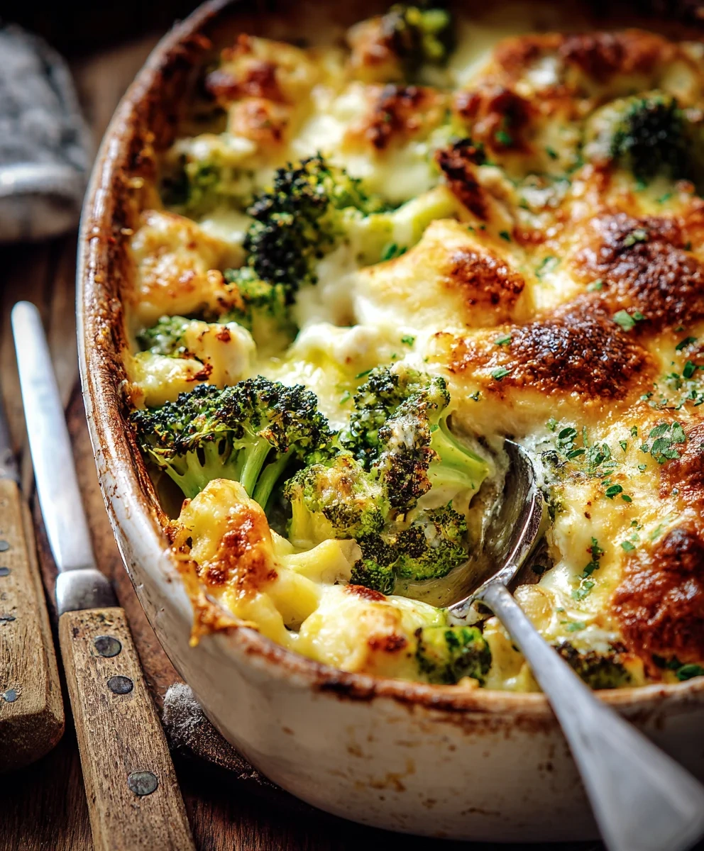 Brokkoli Hähnchen Auflauf Mit Frischkase Und Mozzarella