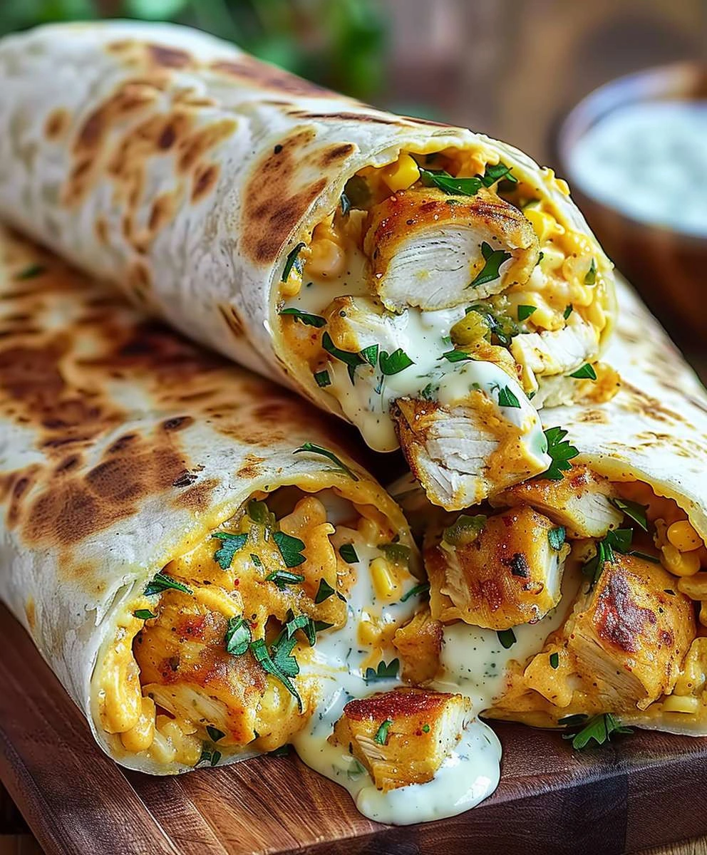 Cheesy Garlic Chicken Wraps: A Simple Recipe
