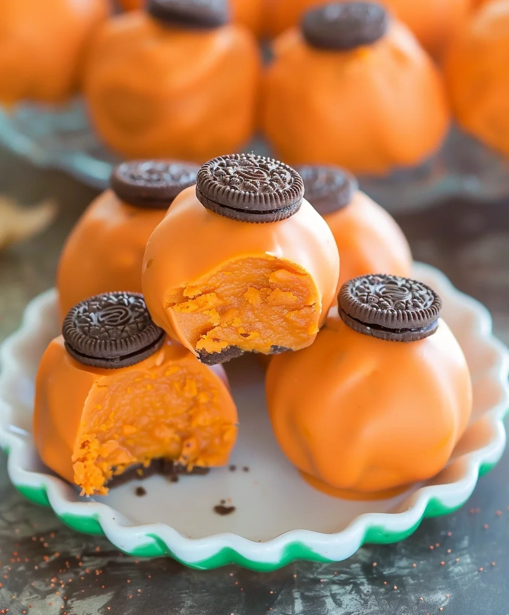 Easy No-Bake Pumpkin Oreo Balls