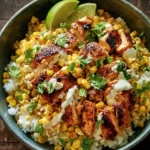 Effortless Creamy Street Corn Chicken Rice Bowl Recipe