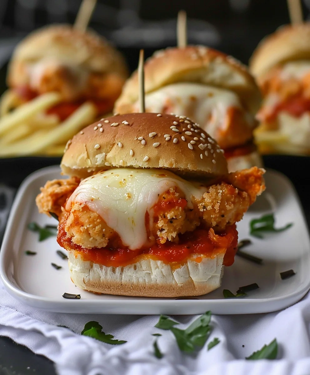 Halloween Chicken Parm Sliders
