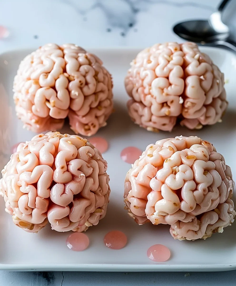 Marshmallow Rice Krispies Halloween Brains image 2