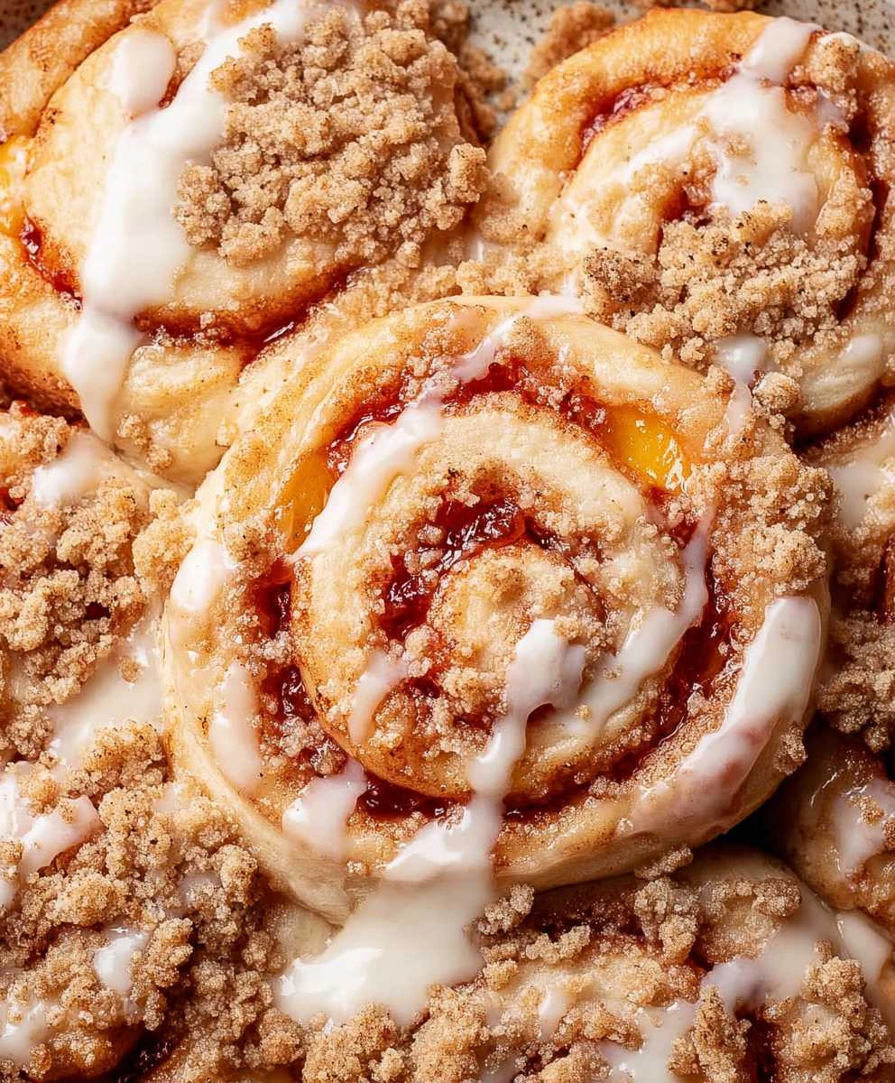 Peach Cobbler Cinnamon Rolls: A Delicious Twist on a Classic image 3