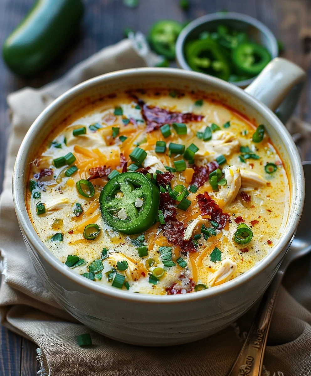 Spicy Jalapeno Popper Chicken Soup: Creamy, Warm & Zesty