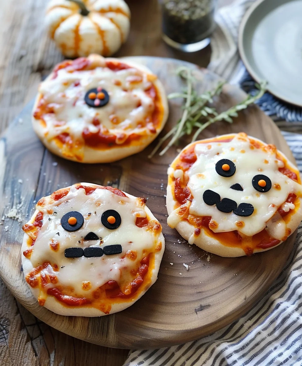 Spooky Halloween Mini Pizzas