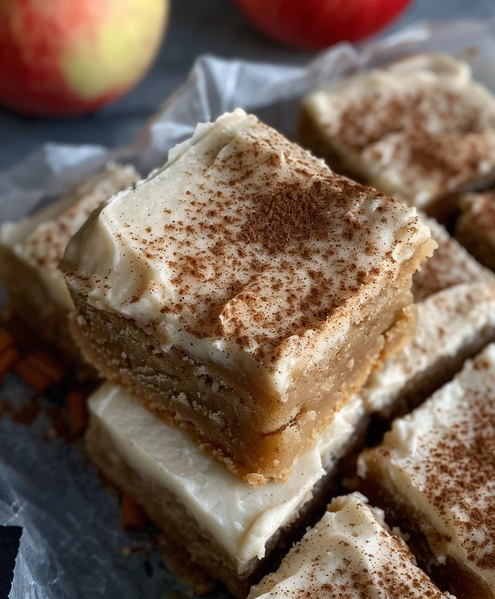 Apple Cinnamon Blondies with Maple Cream Cheese Frosting image 2