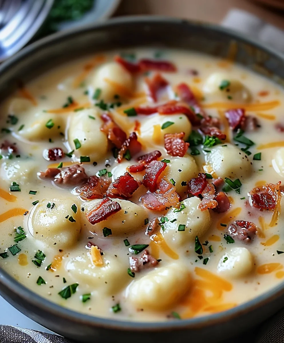 Beef Bacon Cheddar Gnocchi Soup: Ultimate Creamy Comfort image 2