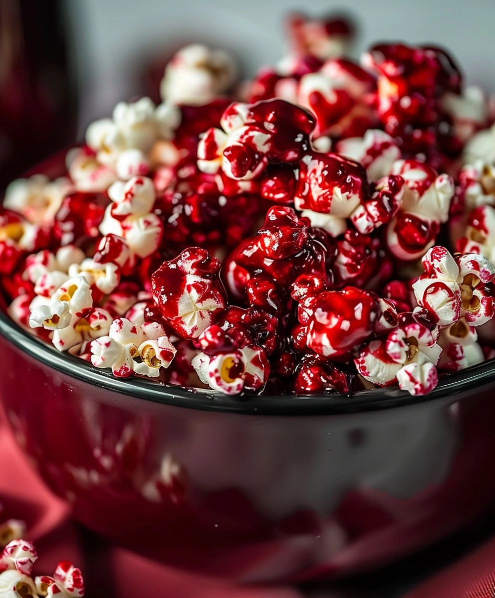 Bloody Red Velvet Popcorn: A Spooky Sweet Treat Recipe image 2