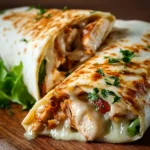 Cheesy Garlic Chicken Wraps