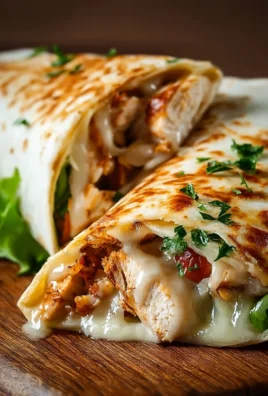Cheesy Garlic Chicken Wraps