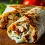 Cheesy Garlic Chicken Wraps