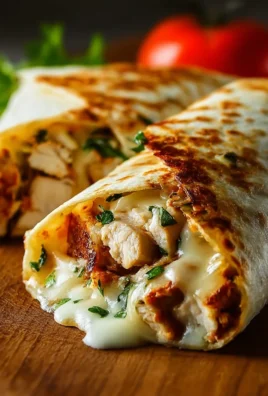 Cheesy Garlic Chicken Wraps