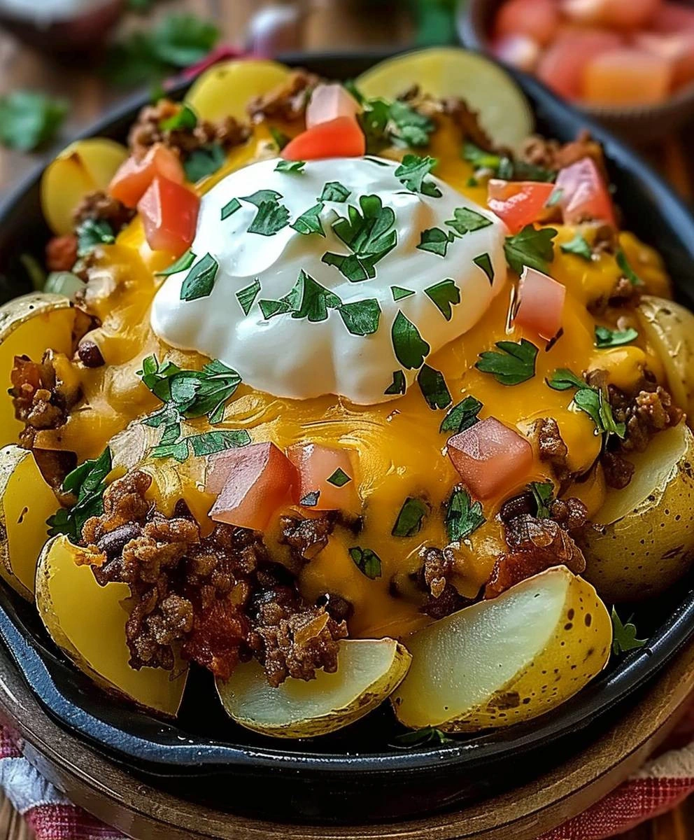 Cheesy Taco Potatoes: A Simple Recipe for Game Day