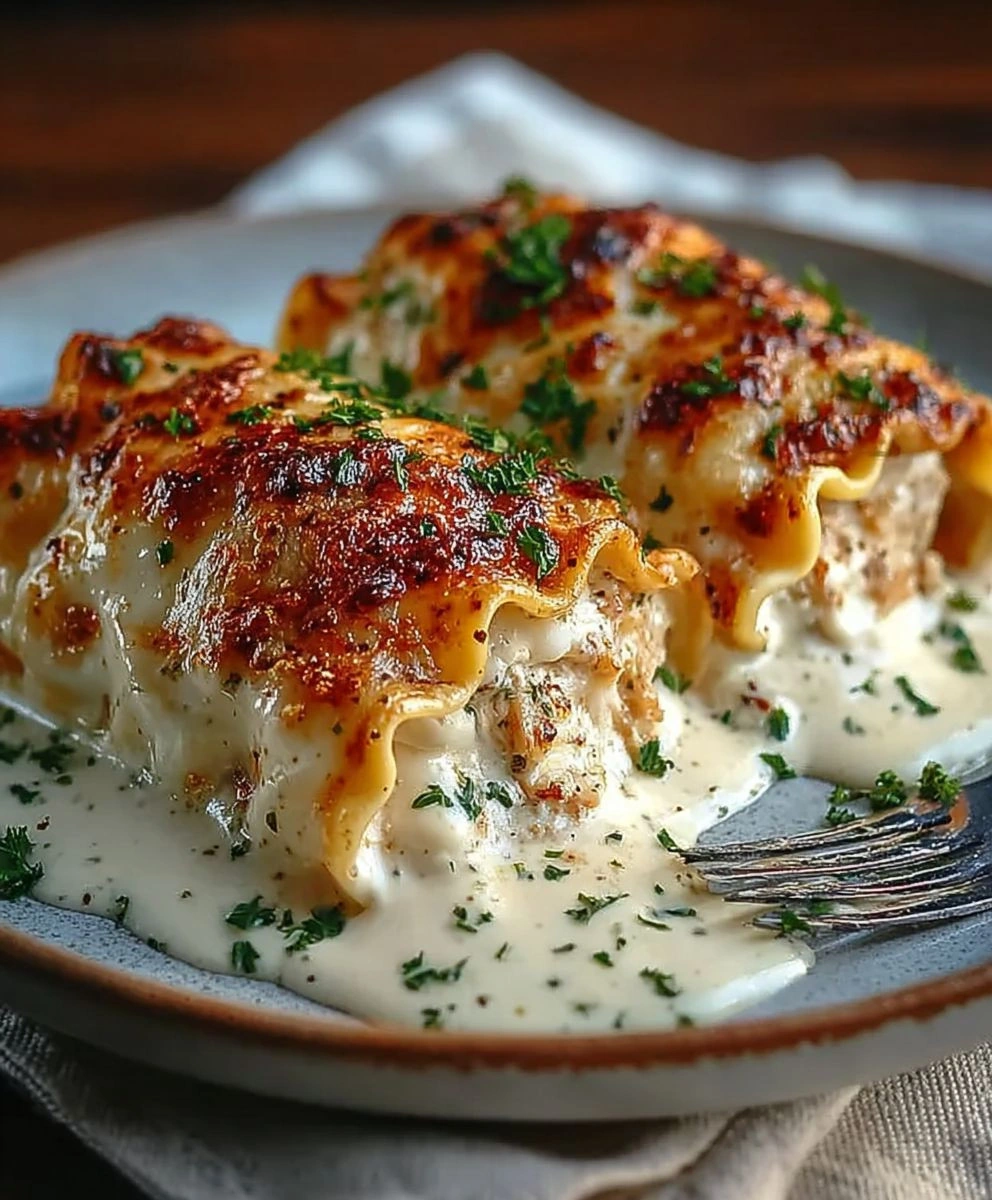 Chicken Alfredo Lasagna Rolls: A Delicious & Easy Recipe image 2