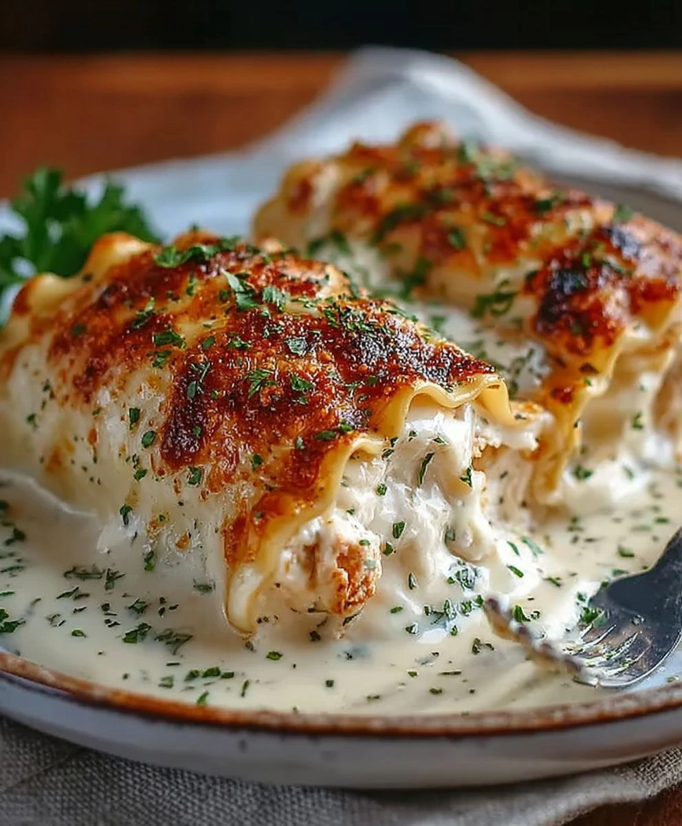 Chicken Alfredo Lasagna Rolls: A Delicious & Easy Recipe image 3