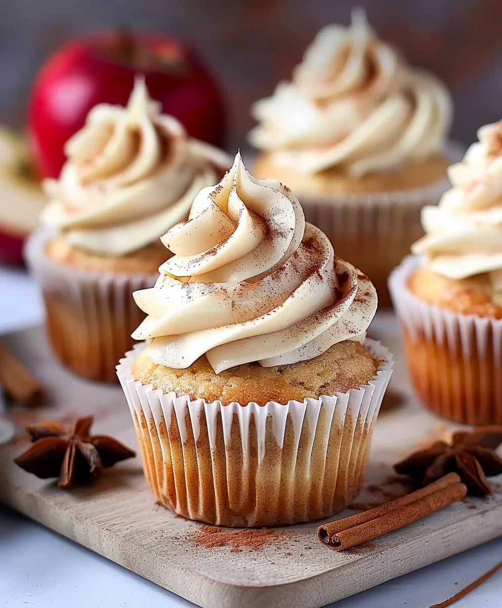 Cinnamon Apple Cider Cupcakes