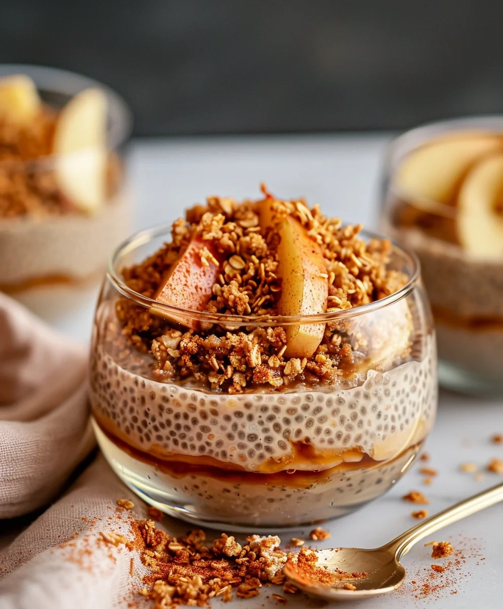 Cozy Apple Crumble Chia Pudding: Healthy Fall Breakfast image 2