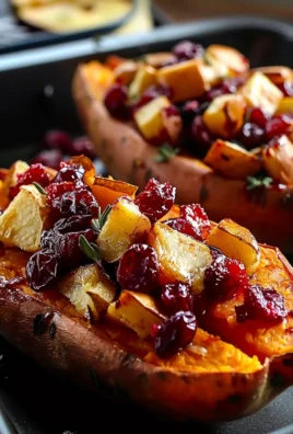 Cranberry Apple Twice Baked Sweet Potatoes