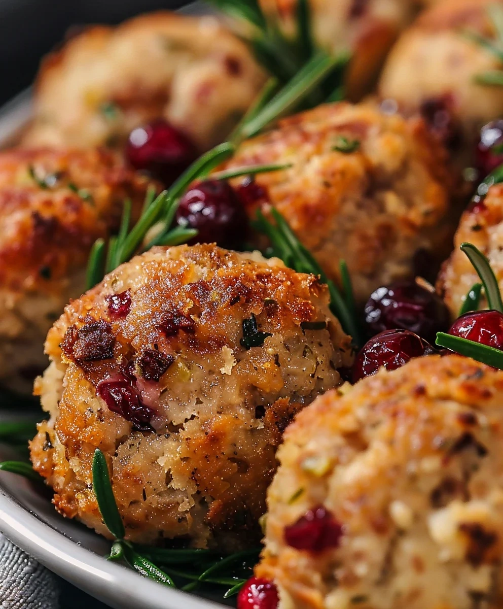 Cranberry Turkey Stuffing Balls image 2