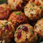 Cranberry Turkey Stuffing Balls