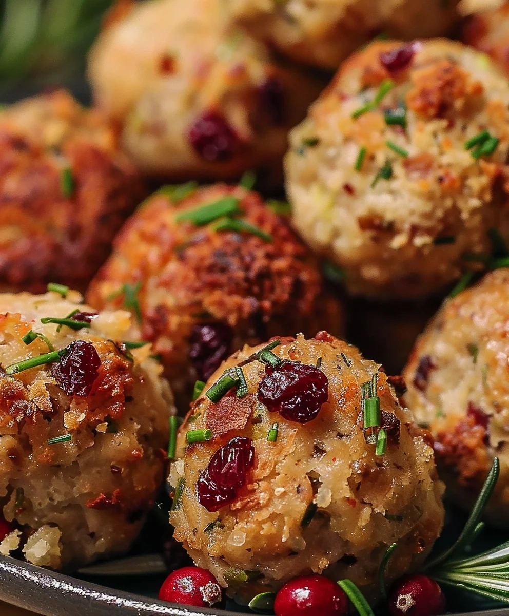 Cranberry Turkey Stuffing Balls image 3