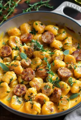Creamy Butternut Squash Gnocchi With Savory Sausage