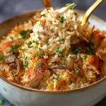 Creamy French Onion Chicken Rice Casserole