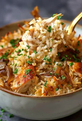 Creamy French Onion Chicken Rice Casserole