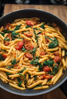 Creamy One Pot Spinach Tomato Pasta