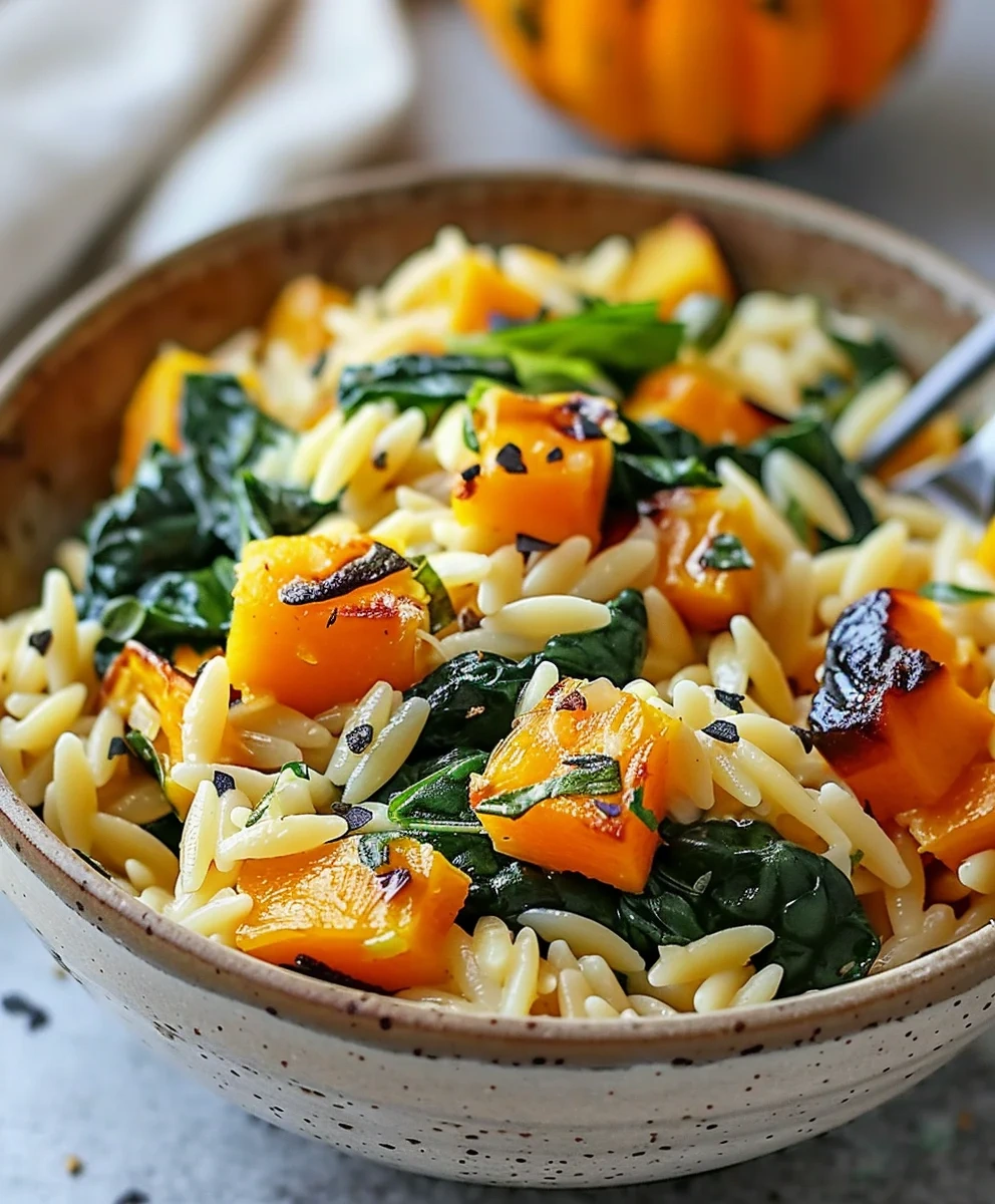 Creamy Orzo with Roasted Butternut Squash & Spinach image 2