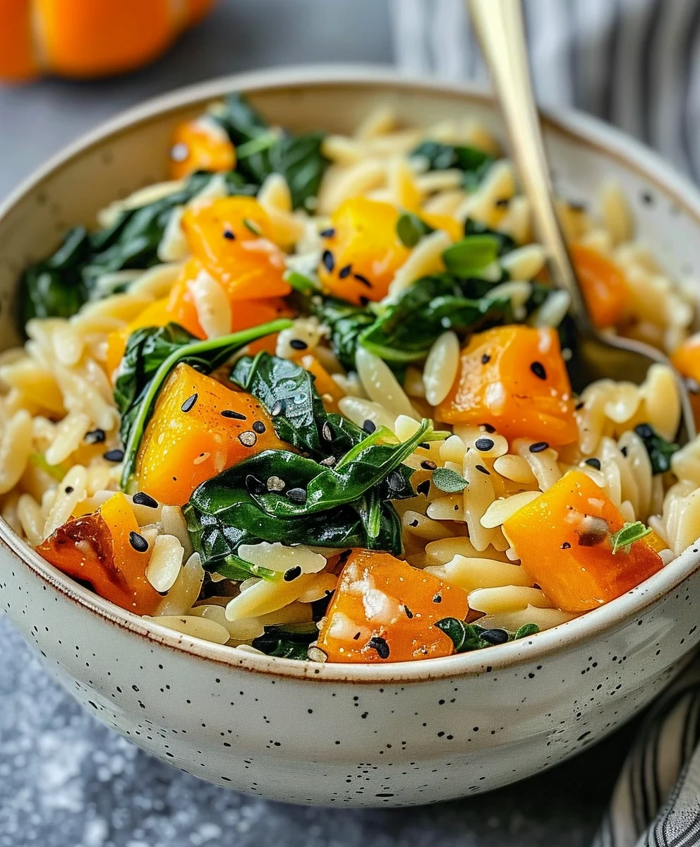 Creamy Orzo with Roasted Butternut Squash & Spinach image 3