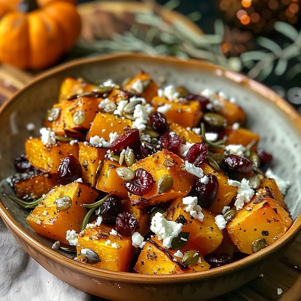 Crispy Honey Roasted Butternut Squash with Cranberries & Feta image 3