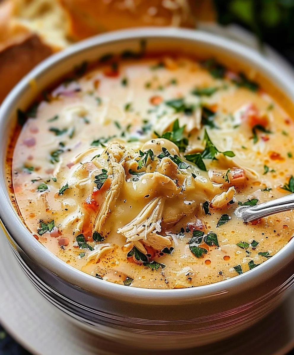 Crock Pot Creamy Chicken Parmesan Soup image 3