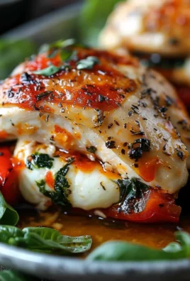 Delicious Roasted Red Pepper Mozzarella Stuffed Chicken