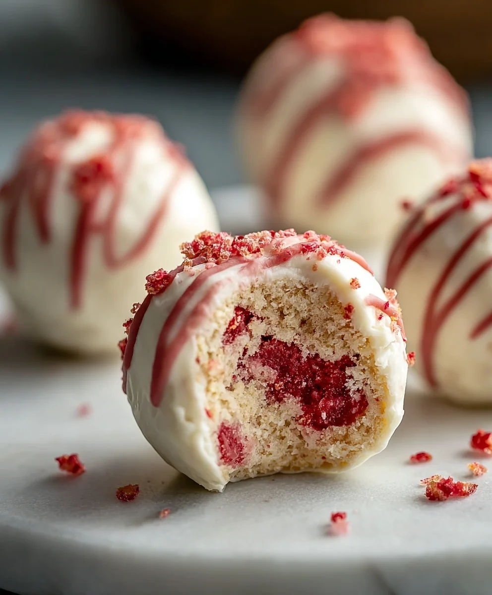 Delicious Strawberry Cheesecake Protein Balls image 2