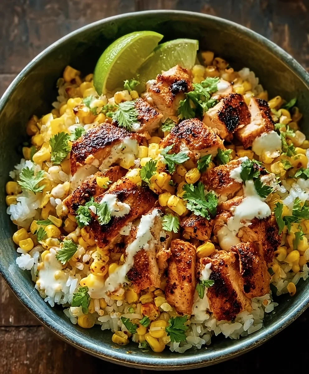 Effortless Creamy Street Corn Chicken Rice Bowl Recipe image 3