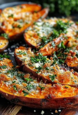 Garlic Parmesan Sweet Potato Wedges