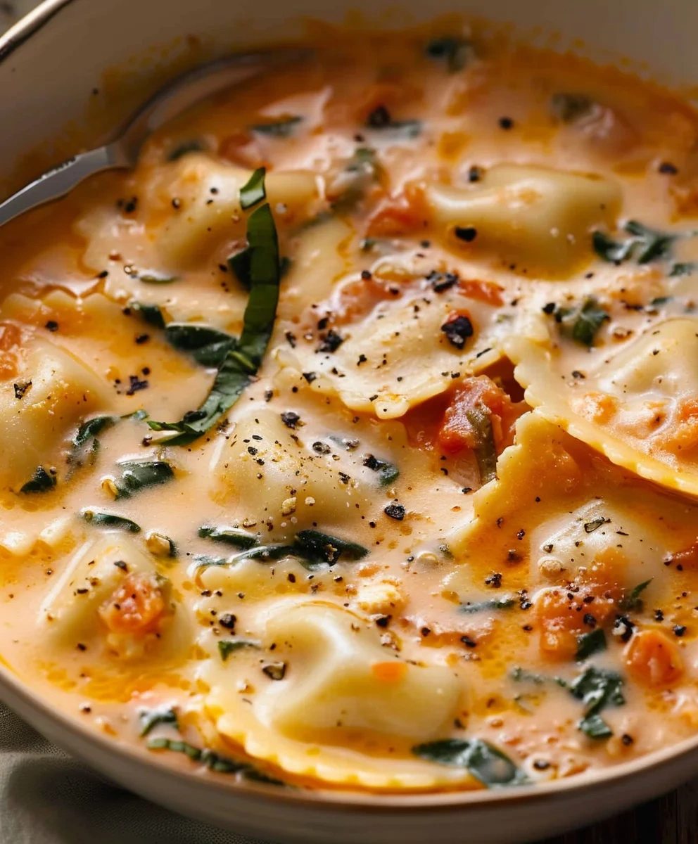 Hearty Creamy Tuscan Ravioli Soup – Pure Comfort Food image 2