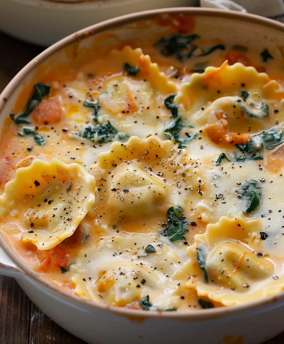 Hearty Creamy Tuscan Ravioli Soup – Pure Comfort Food image 3