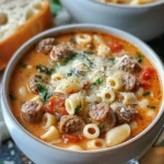 Hearty Parmesan Italian Beef Ditalini Soup