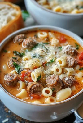 Hearty Parmesan Italian Beef Ditalini Soup