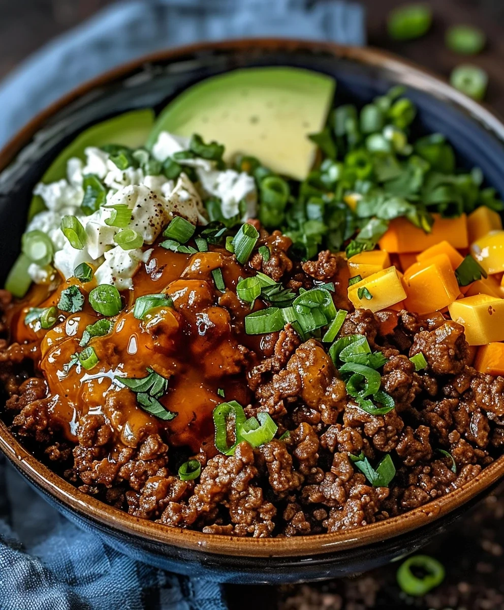 Hot Honey Ground Beef Bowl image 2