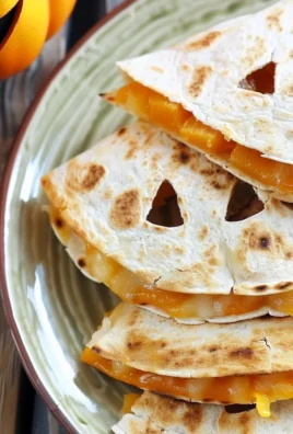 Jack O' Lantern Quesadillas