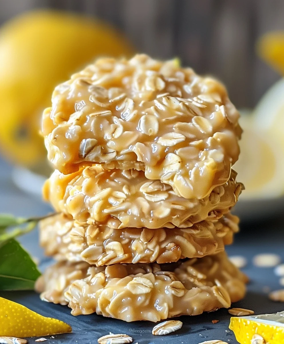 Lemon Oatmeal No Bake Cookies image 2