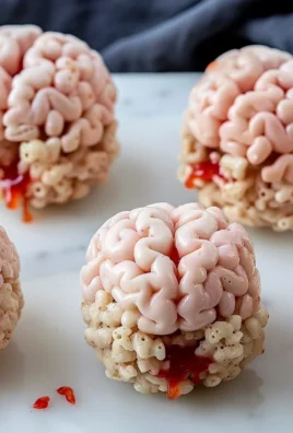 Marshmallow Rice Krispies Halloween Brains