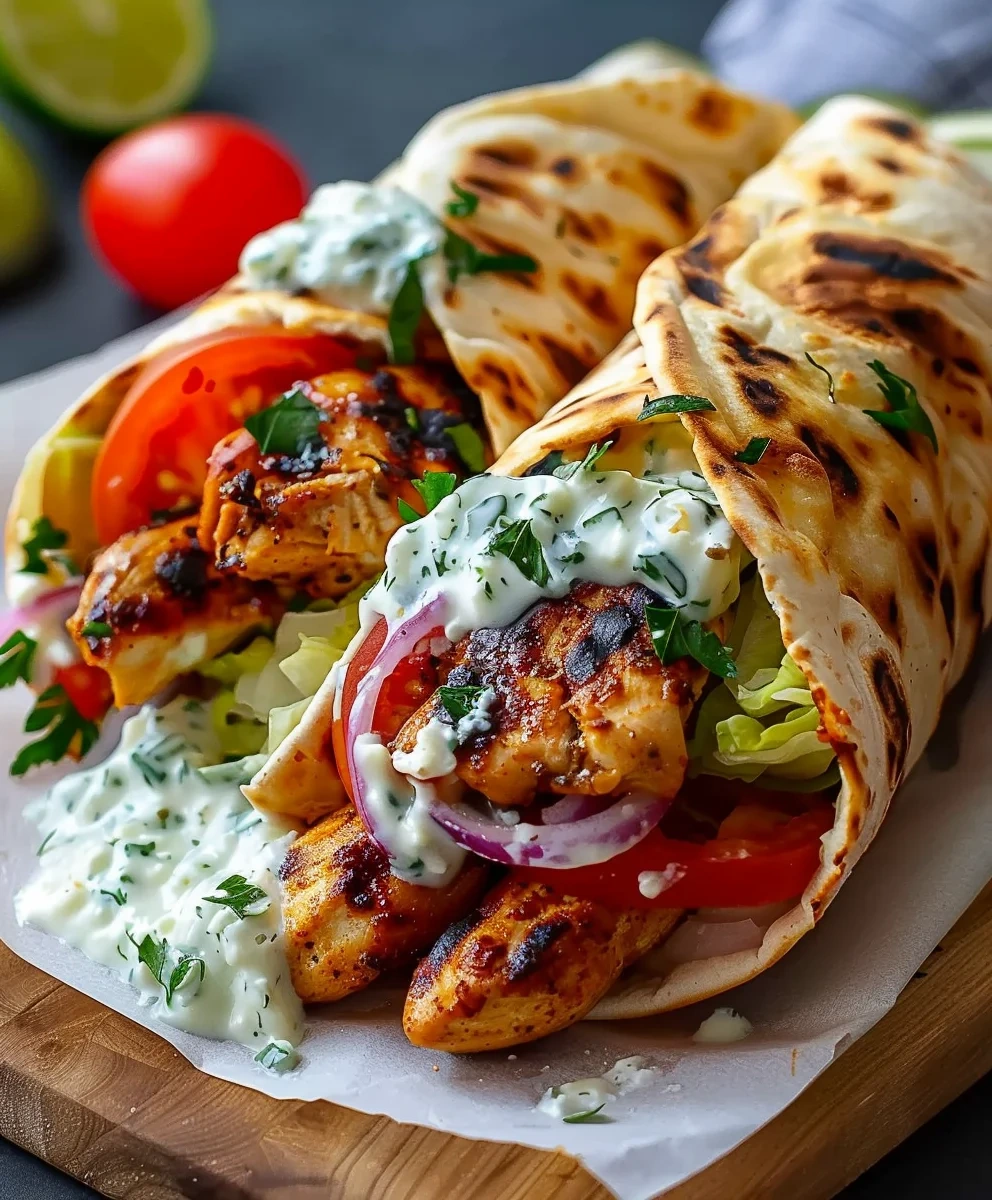 Mediterranean Chicken Gyros With Creamy Feta Tzatziki image 2