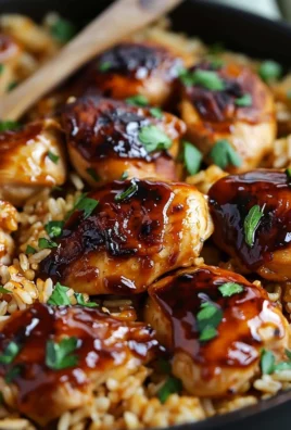 One Pan Honey BBQ Chicken & Rice