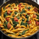 One Pot Spinach Tomato Pasta