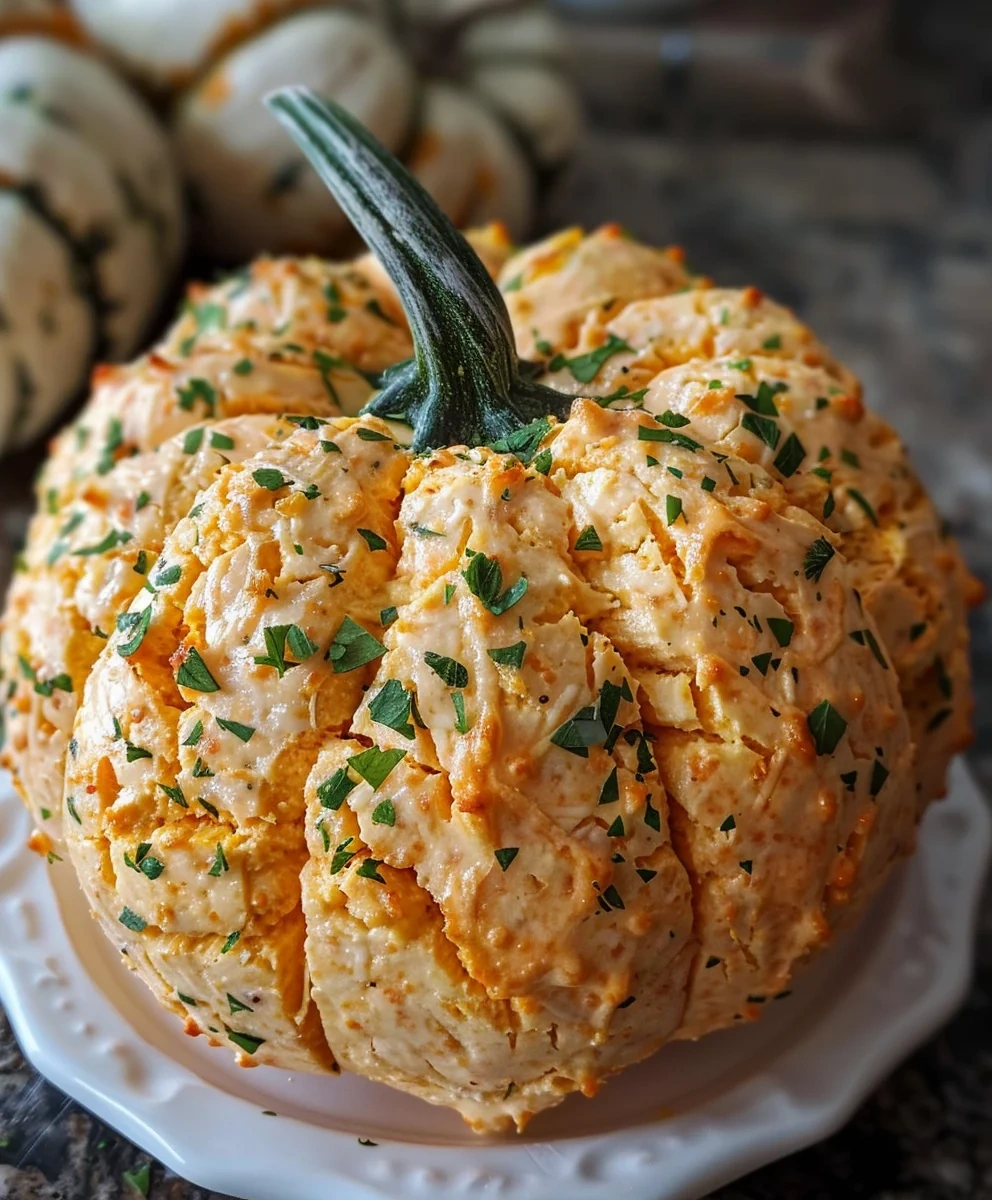 Pumpkin Shaped Cheese Ball Recipe image 2