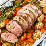 Quick Beef Tenderloin Sheet Pan Dinner